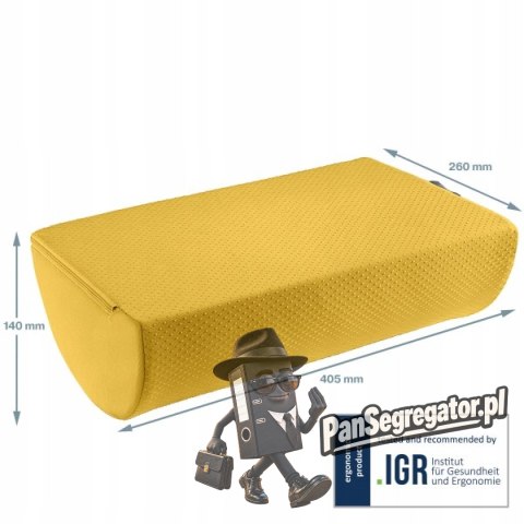 Zestaw Podnóżek żółty 53710019 + Podkładka jasno szara Ergo Cosy 64830085 LEITZ