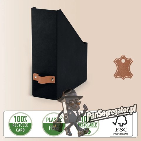 Pojemnik na dokumenty Puro z tektury w 100% z recyklingu (2szt.) czarny 24710095 LEITZ