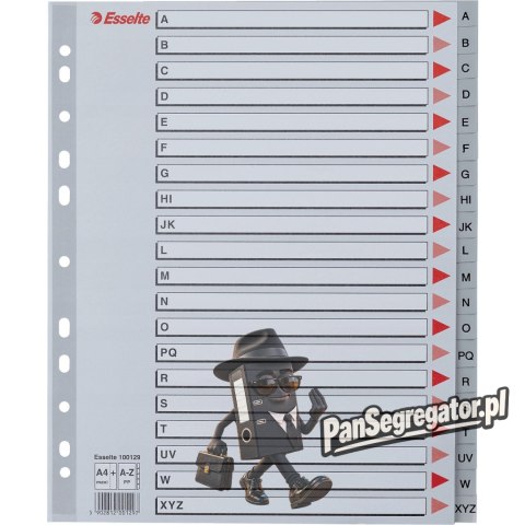 Przekładki MAXI A-Z PP szare 100129 ESSELTE