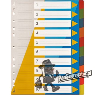 Przekładki PP A4 numeryczne 1-10 BP630-10 TETIS