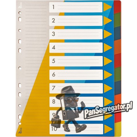 Przekładki PP A4 numeryczne 1-10 BP630-10 TETIS
