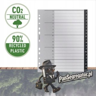 Przekładki Recycle, A - Z, A4, PP, czarne 12190000 LEITZ