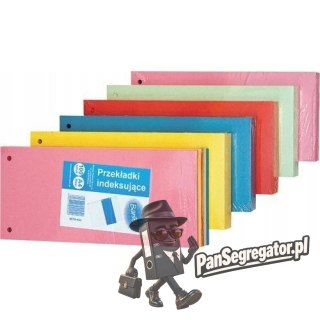 Przekładki do segregatora kartonowe 1/3 A4 zestaw 5 kolorów x 20 sztuk 100553887 ELBA