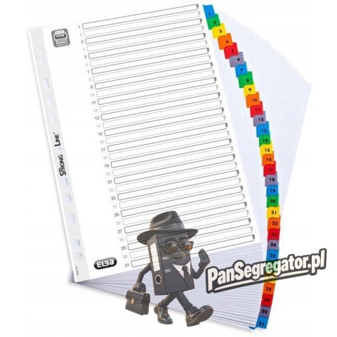 Przekładki kartonowe A4 MYLAR 1-31 numeryczne wzmocnione 100204620 OXFORD