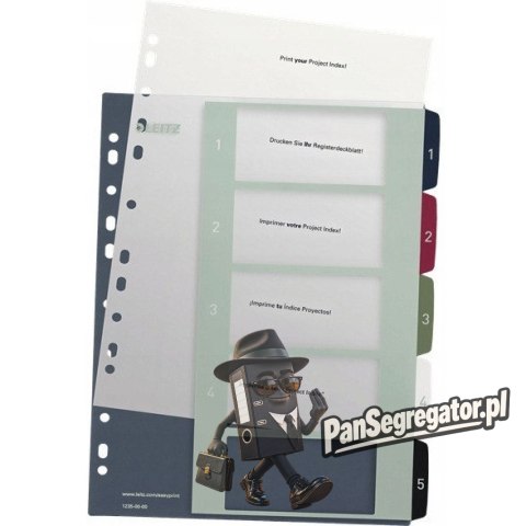 Przekładki plastikowe LEITZ STYLE 1-5 12350000 do zadruku