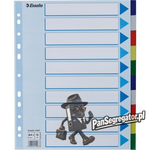 Przekładki plastikowe MAXI z PP 10 kart 15267 ESSELTE