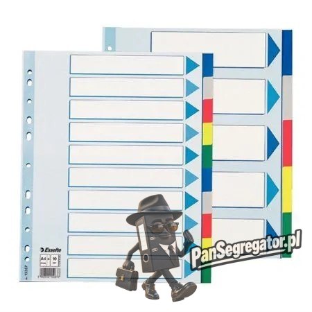 Przekładki plastikowe MAXI z PP 10 kart 15267 ESSELTE