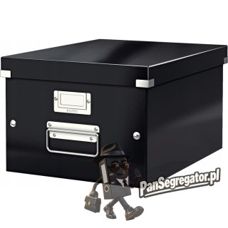 Pudełko do przechowywania Click&Store A4 WOW czarne 200x281x370mm 60440095 LEITZ