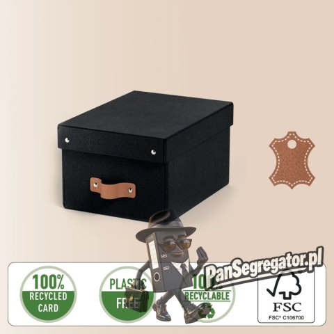 Pudełko do przechowywania Puro z pokrywką małe 7l (2szt) czarne 61470095 LEITZ