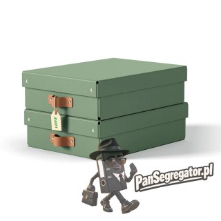 Pudełko do przechowywania Puro z pokrywką średnie nieskie 8l (2szt) zielone 61480050 LEITZ