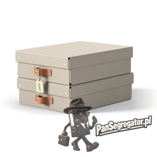 Pudełko do przechowywania Puro z pokrywką średnie niskie 8l (2szt) beżowe 61480012 LEITZ