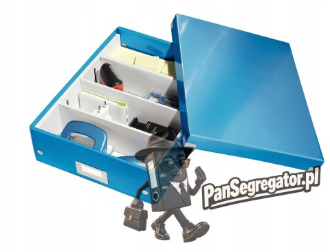 Pudełko z przegródkami LEITZ C&S duże niebieskie 60580036