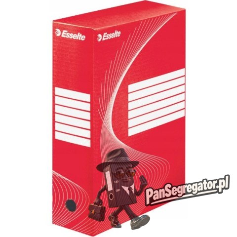 Pudło archiwizacyjne na dokumenty 100mm Standard czerwone 128422 ESSELTE