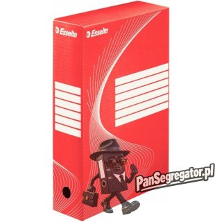 Pudło archiwizacyjne na dokumenty 80mm Standard czerwone 128412 ESSELTE