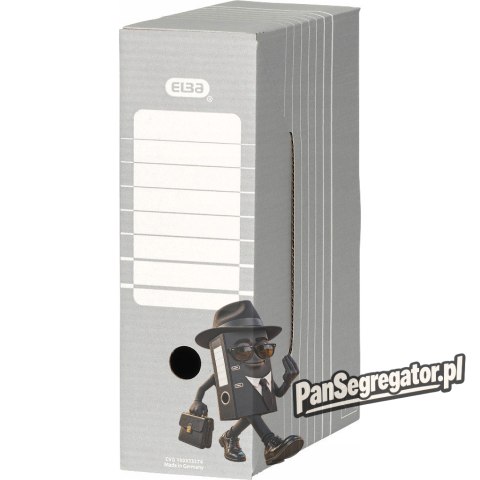 Pudło archiwizacyjne pudełko na dokumenty 10cm szare TRIC 100333274 ELBA