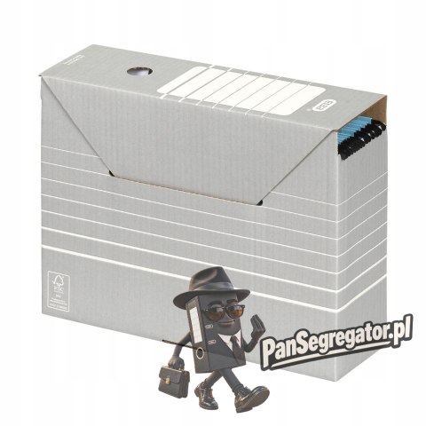 Pudło archiwizacyjne pudełko na dokumenty 10cm szare TRIC 100333274 ELBA