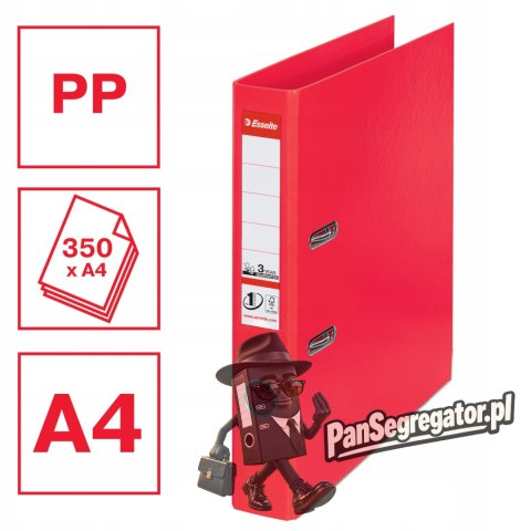 Segregator A4/50mm z mechanizmem czerwony VIVIDA 624072 ESSELTE No.1