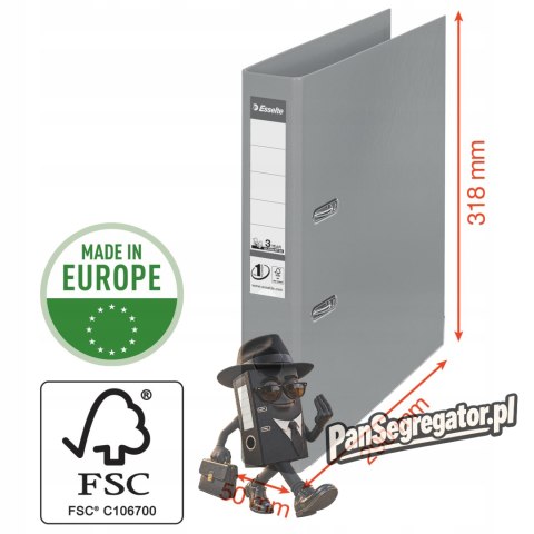 Segregator A4/50mm z mechanizmem zielony VIVIDA 624073 ESSELTE No.1