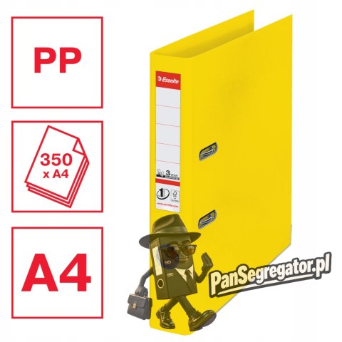 Segregator A4/50mm z mechanizmem żółty VIVIDA 624074 ESSELTE No.1