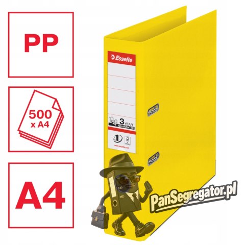 Segregator A4/75mm z mechanizmem żółty VIVIDA 624070 ESSELTE No.1