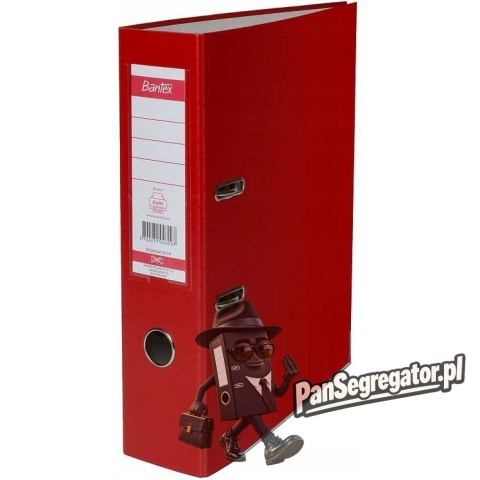 Segregator na dokumenty A4 50mm czerwony z szyną 100551800 BANTEX