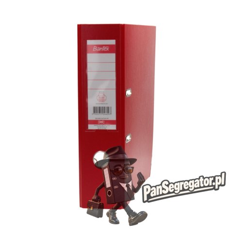 Segregator na dokumenty A4 80mm XXL czerwony z szyną 100551788 BANTEX