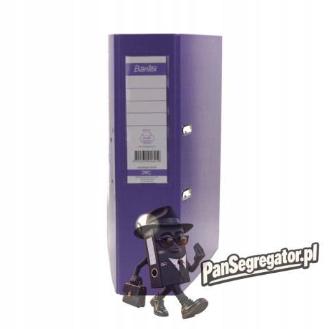 Segregator na dokumenty A4 80mm XXL fioletowy z szyną 100551793 BANTEX