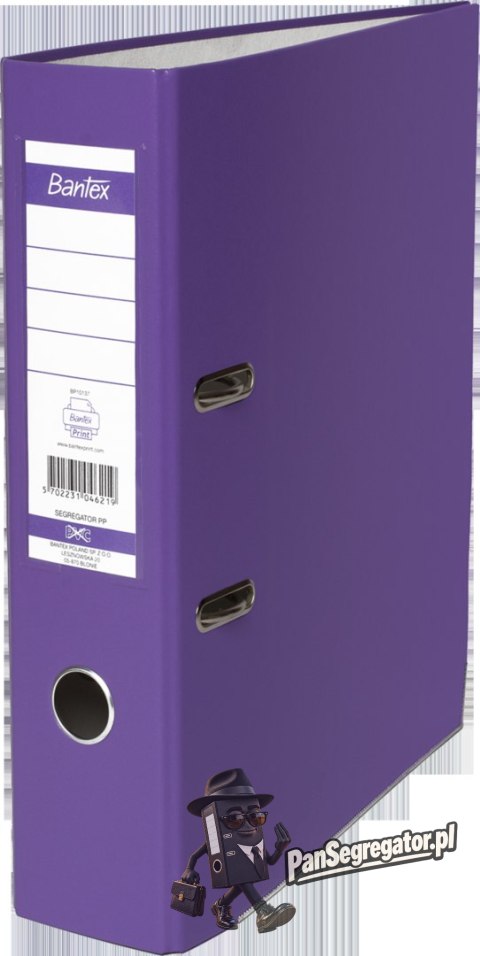 Segregator na dokumenty A4 80mm XXL fioletowy z szyną 100551793 BANTEX
