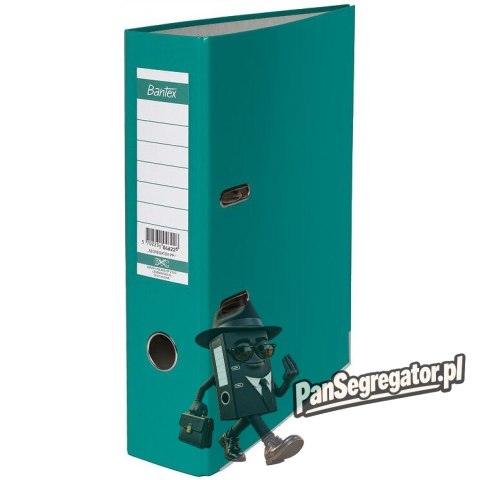 Segregator na dokumenty A4 80mm XXL turkusowy z szyną 100551794 BANTEX