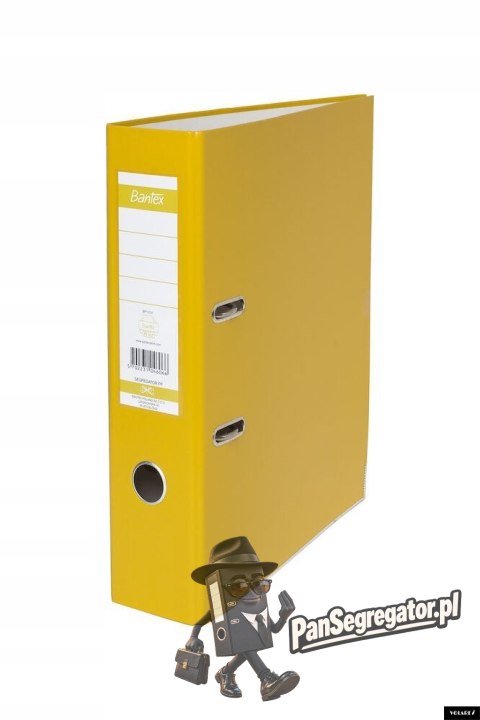 Segregator na dokumenty A4 80mm XXL żółty z szyną 100551786 BANTEX