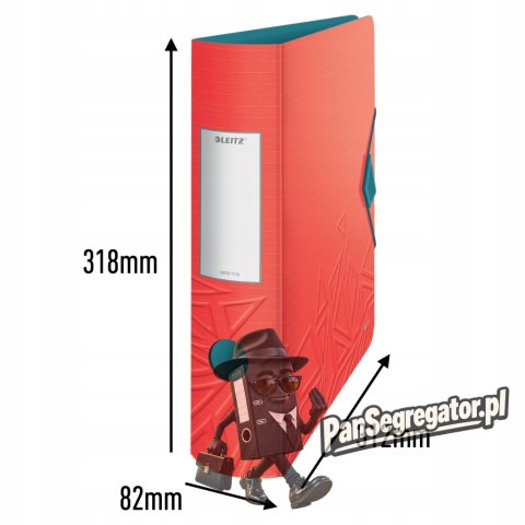 Segregator Leitz 180° Active Urban Chic 82 mm, czerwony 11160020