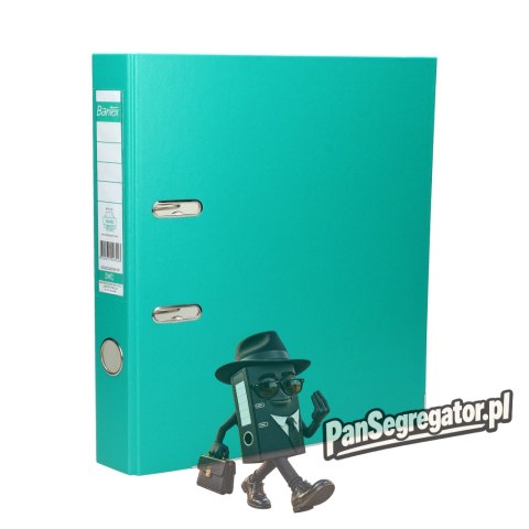Segregator na dokumenty A4 50mm turkusowy z szyną 100551806 BANTEX