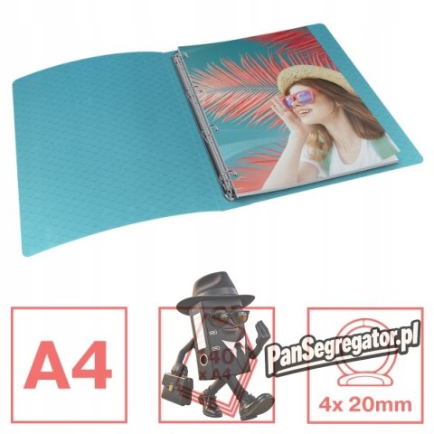 Segregator ringowy Esselte Colour`Breeze 4 RR 25 mm niebieski 626247