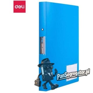 Segregator ringowy RIO z kieszenią i miejscem do opisu PP niebieski 39576 BLUE DELI