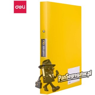 Segregator ringowy RIO z kieszenią i miejscem do opisu PP zółty 39576 YELLOW DELI