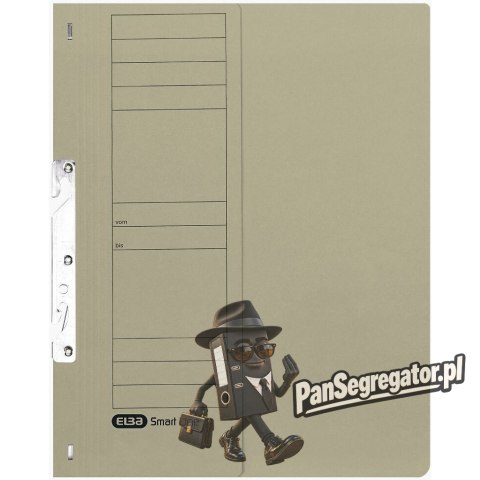 Skoroszyt wpinany do segregatora hakowy 1/2 A4 szary 100551894 ELBA