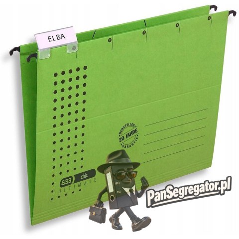 Teczka zawieszana na dokumenty CHIC A4 zielona ELBA 100552088