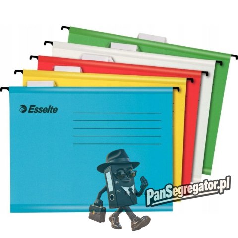 Teczki zawieszane A4 PENDAFLEX STANDARD mix 10szt ESSELTE 93042