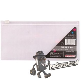 Koperta na zamek DL 1/3 A4 bezbarwna PP-P53 TT6694 PENMATE