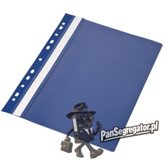 Skoroszyt A4 twardy wpinany typu PVC (10) granatowy 0413-0019-02 Panta Plast