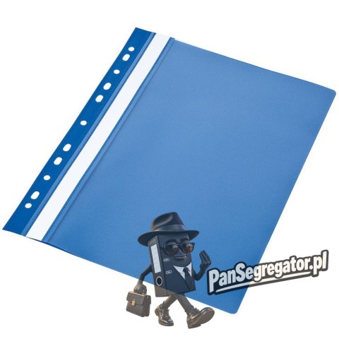 Skoroszyt A4 twardy wpinany typu PVC (10) niebieski 0413-0019-03 Panta Plast