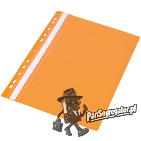 Skoroszyt A4 twardy wpinany typu PVC (10) pomarańczowy 0413-0019-07 Panta Plast
