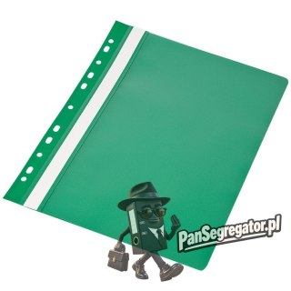 Skoroszyt A4 twardy wpinany typu PVC (10) zielony 0413-0019-04 Panta Plast