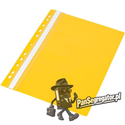 Skoroszyt A4 twardy wpinany typu PVC (10) żółty 0413-0019-06 Panta Plast