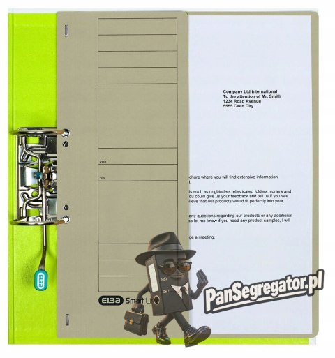 Skoroszyt oczkowy 1/2 A4 szary 100551880 ELBA