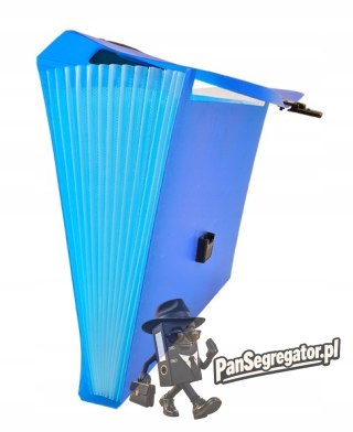 Teczka A4 harmonijkowa PP 13przegródek z rączką niebieska BT623-N TETIS