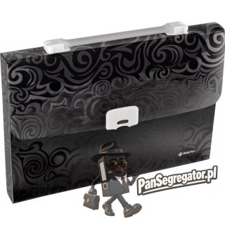 Teczka A4 z rączką z przegrodami TAI CHI czarna TEX4318 0410-0080-01 PANTA PLAST