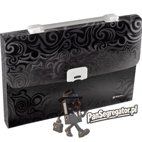 Teczka A4 z rączką z przegrodami TAI CHI czarna TEX4318 0410-0080-01 PANTA PLAST