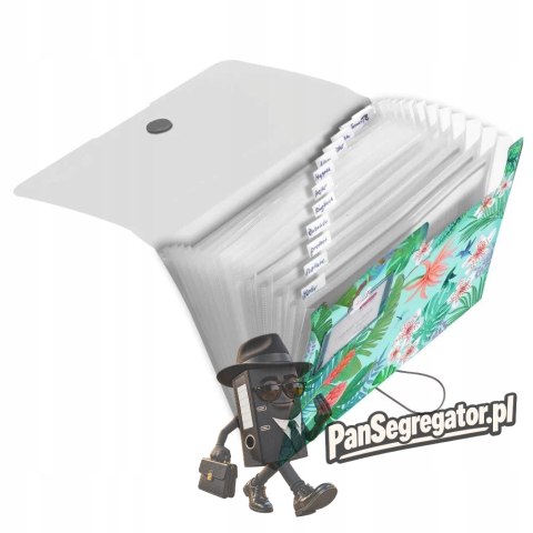 Teczka harmonijkowa na dokumenty A4 PP 12 przegródek LADYLIKE JUNGLE 50044016 HERLITZ
