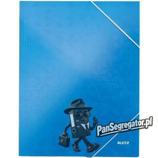Teczka kartonowa z gumką LEITZ niebieska WOW 39820036
